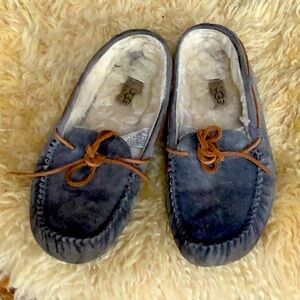 UGG Slate Moccasins with Brown Laces
